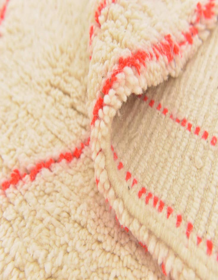 Detail image of 6' 5 x 9' 8 Hand Knotted Moroccan Wool Rug