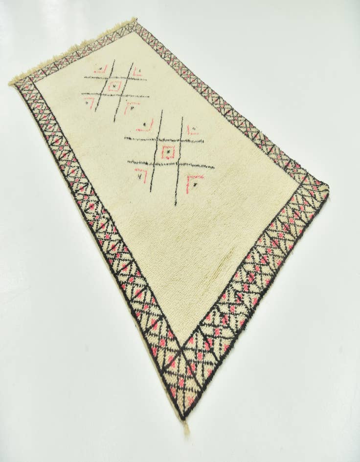 Detail image of  5' 2 x 9'  Hand Knotted Moroccan Wool Rug