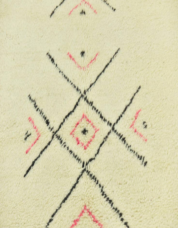 Detail image of  5' 2 x 9'  Hand Knotted Moroccan Wool Rug