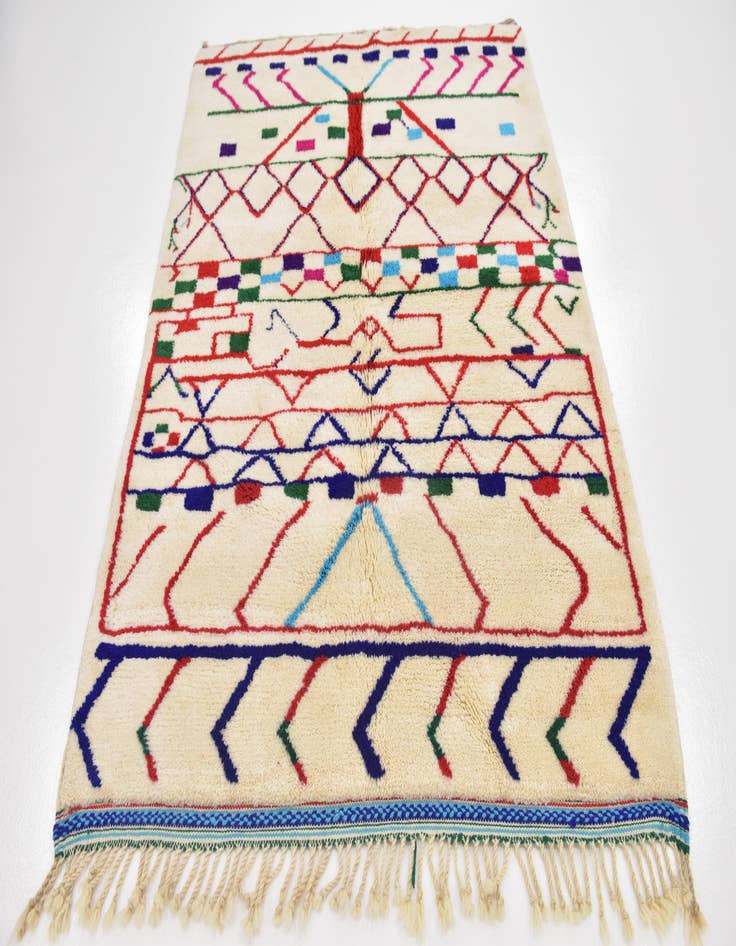 Detail image of  4' 10 x 6' 8  Hand Knotted Moroccan Wool Rug