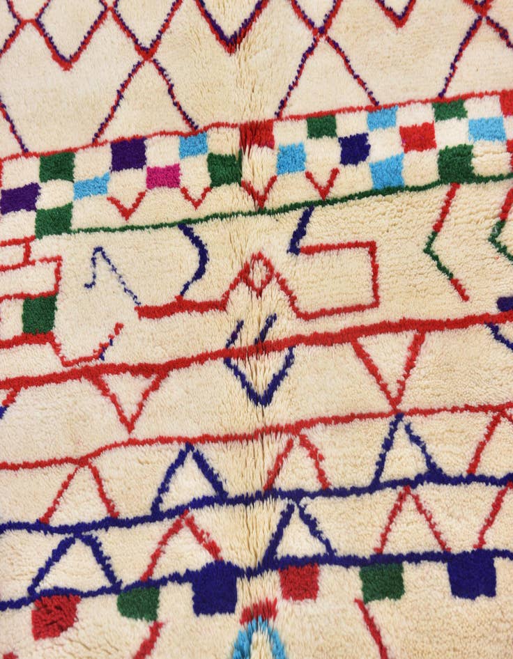 Detail image of  4' 10 x 6' 8  Hand Knotted Moroccan Wool Rug