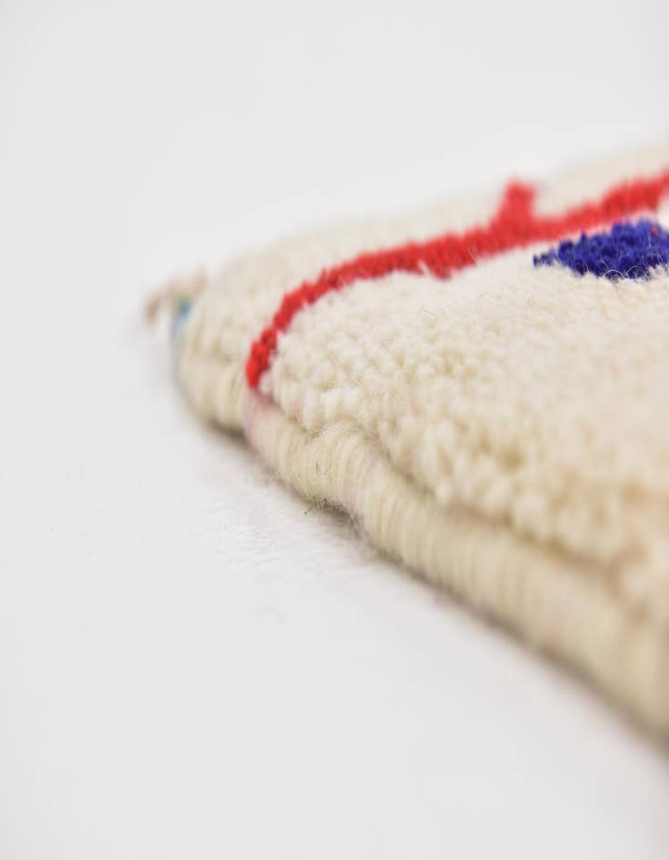 Detail image of  4' 10 x 6' 8  Hand Knotted Moroccan Wool Rug