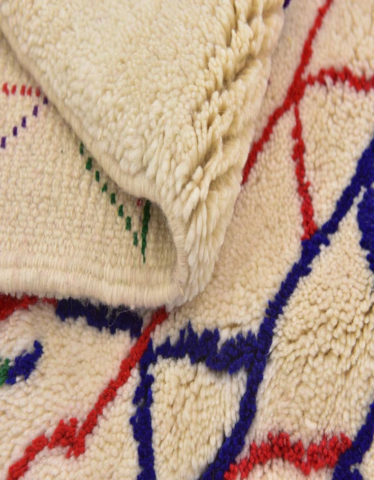 Detail image of  4' 10 x 6' 8  Hand Knotted Moroccan Wool Rug