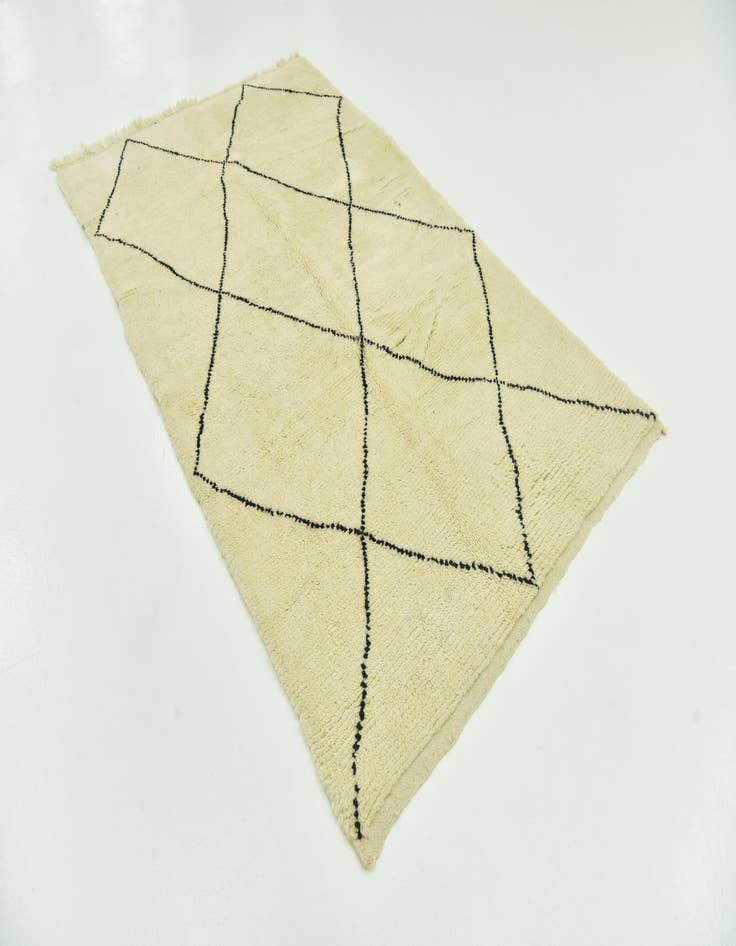 Detail image of  4' 10 x 8' 3  Hand Knotted Moroccan Wool Rug