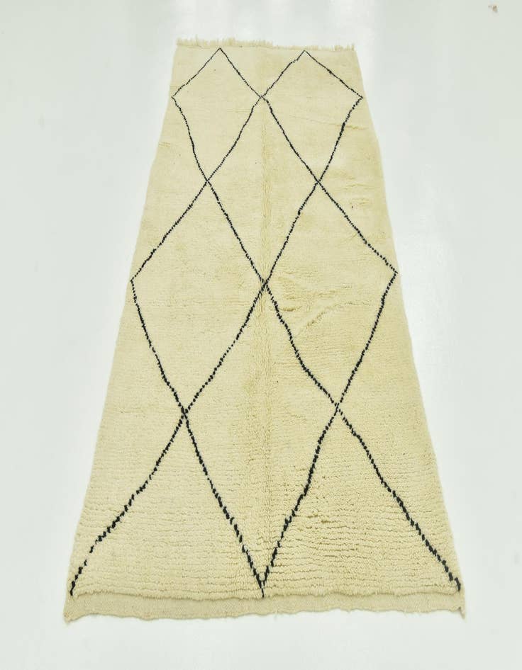 Detail image of  4' 10 x 8' 3  Hand Knotted Moroccan Wool Rug