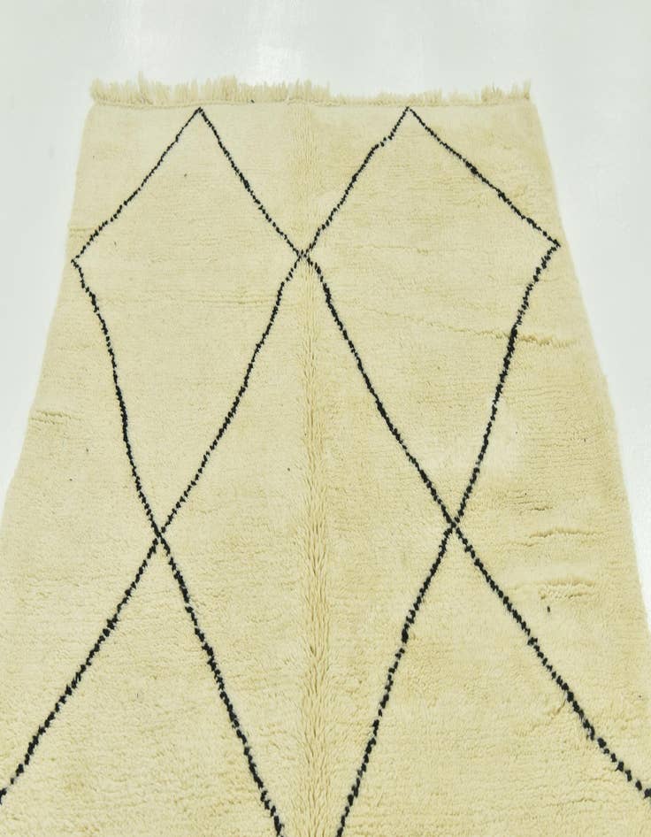 Detail image of  4' 10 x 8' 3  Hand Knotted Moroccan Wool Rug