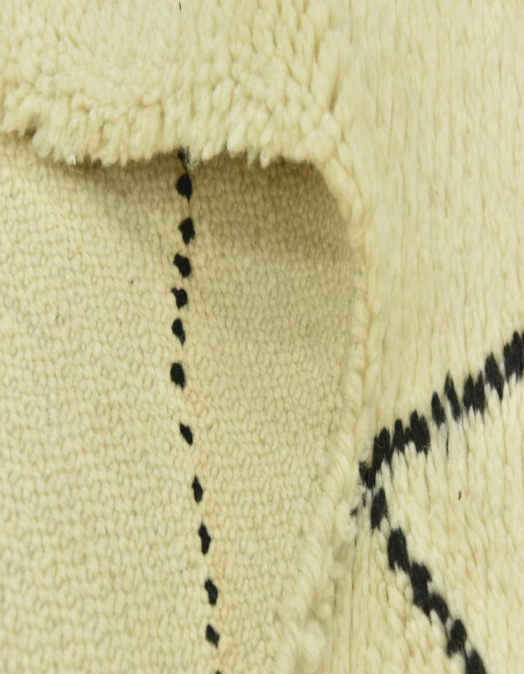 Detail image of  4' 10 x 8' 3  Hand Knotted Moroccan Wool Rug