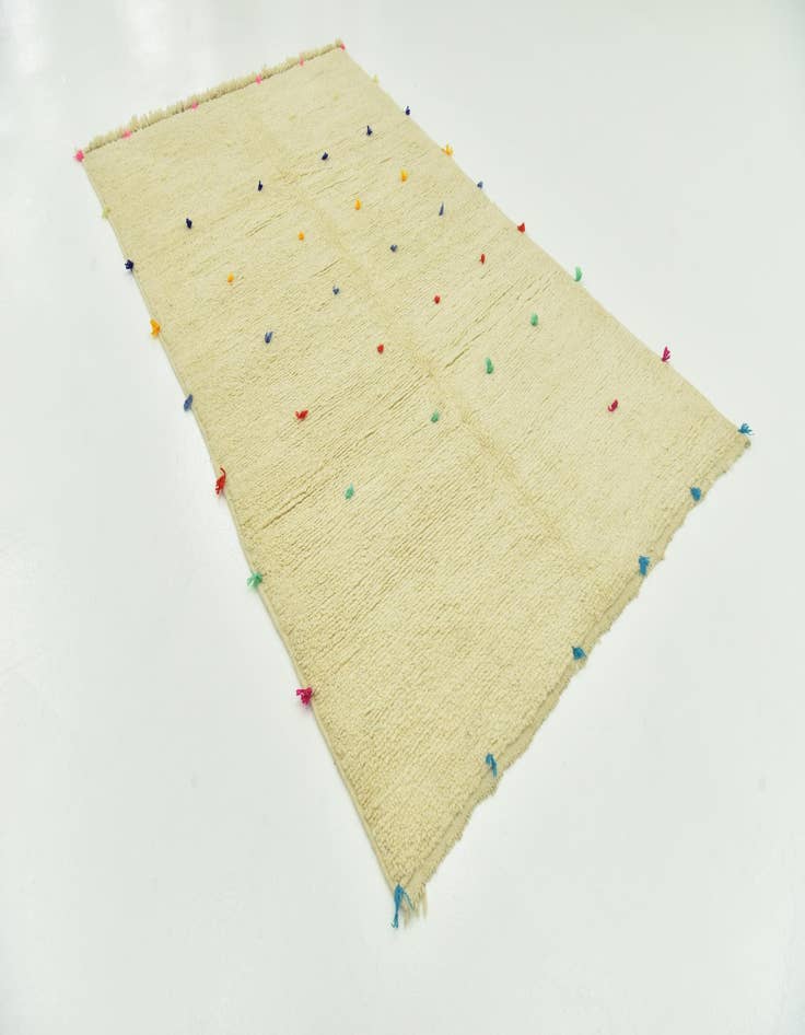 Detail image of  4' 8 x 8' 5  Hand Knotted Moroccan Wool Rug