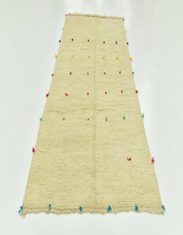 Detail image of  4' 8 x 8' 5  Hand Knotted Moroccan Wool Rug