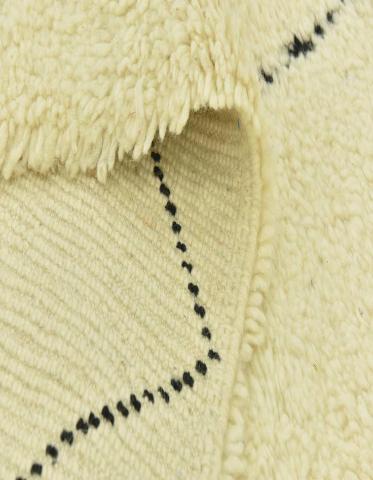 Detail image of  6' 8 x 10' 3  Hand Knotted Moroccan Wool Rug