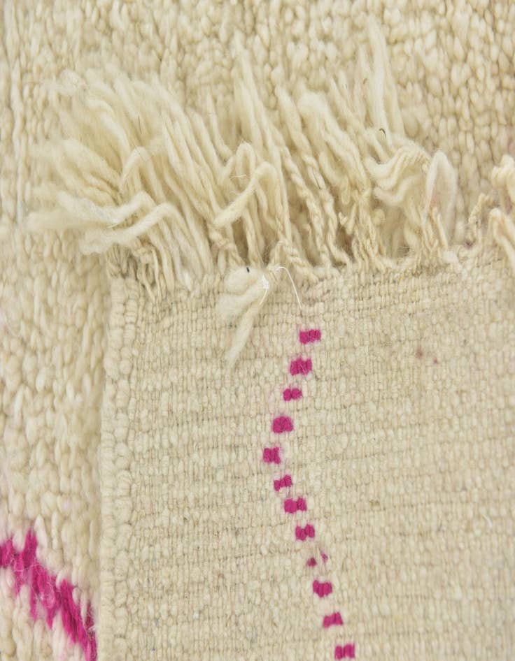 Detail image of  4' 9 x 8'  Hand Knotted Moroccan Wool Rug