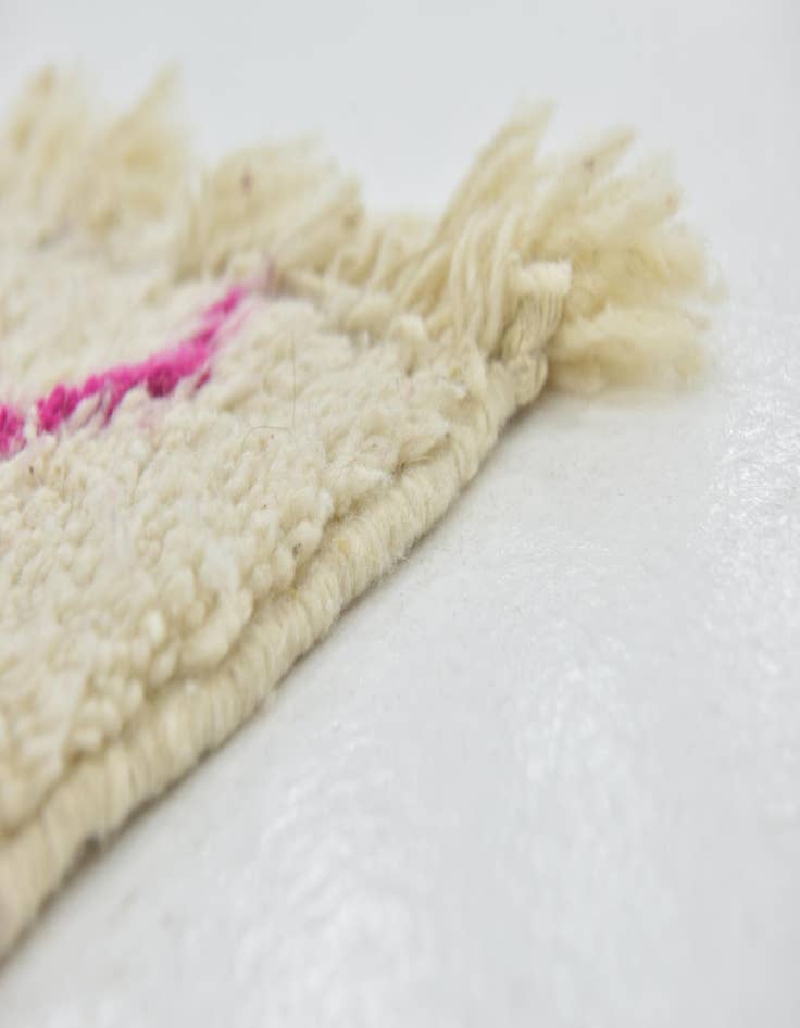 Detail image of  4' 9 x 8'  Hand Knotted Moroccan Wool Rug