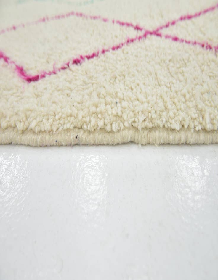 Detail image of  4' 9 x 8'  Hand Knotted Moroccan Wool Rug