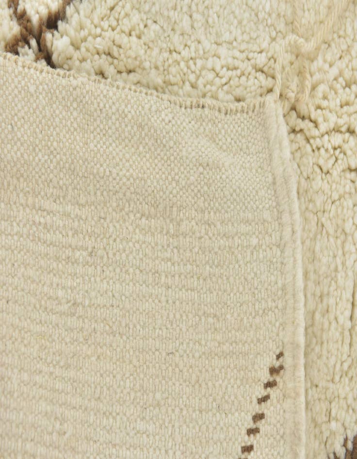 Detail image of  4' 9 x 8' 3  Hand Knotted Moroccan Wool Rug