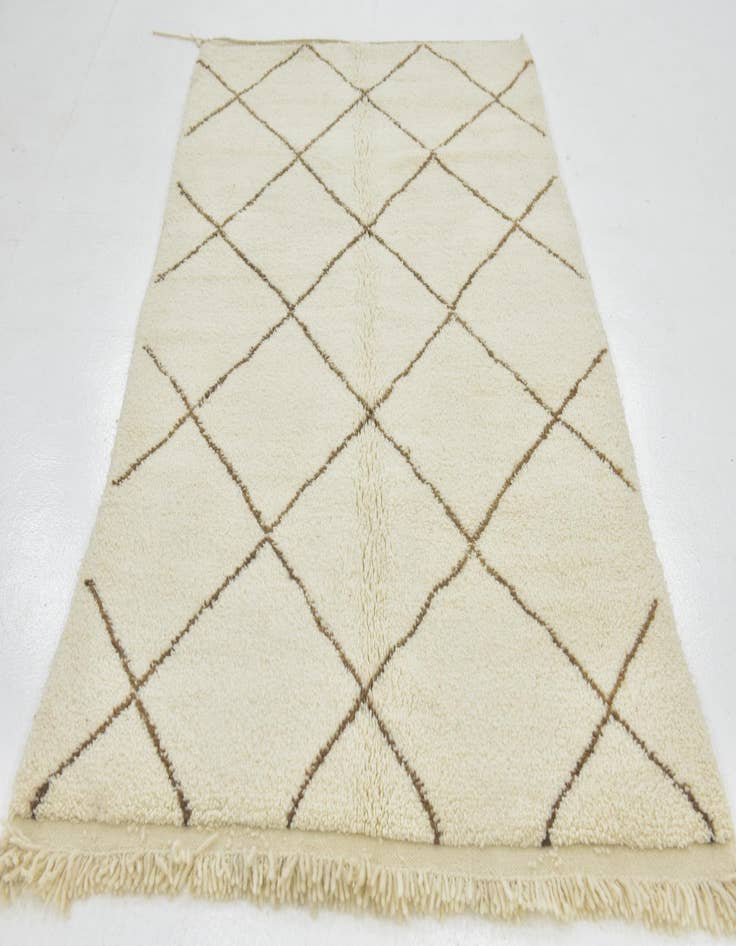 Detail image of  4' 9 x 8' 3  Hand Knotted Moroccan Wool Rug