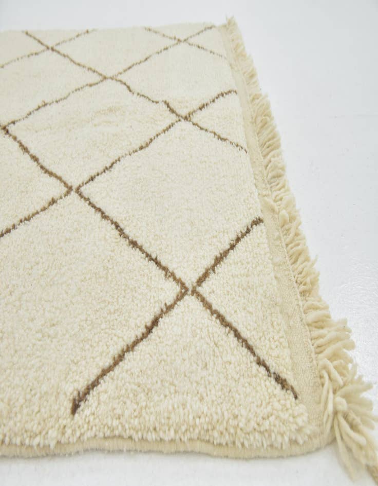 Detail image of  4' 9 x 8' 3  Hand Knotted Moroccan Wool Rug