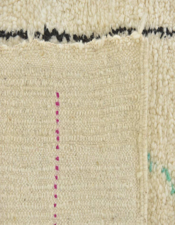 Detail image of  5' x 8'  Hand Knotted Moroccan Wool Rug