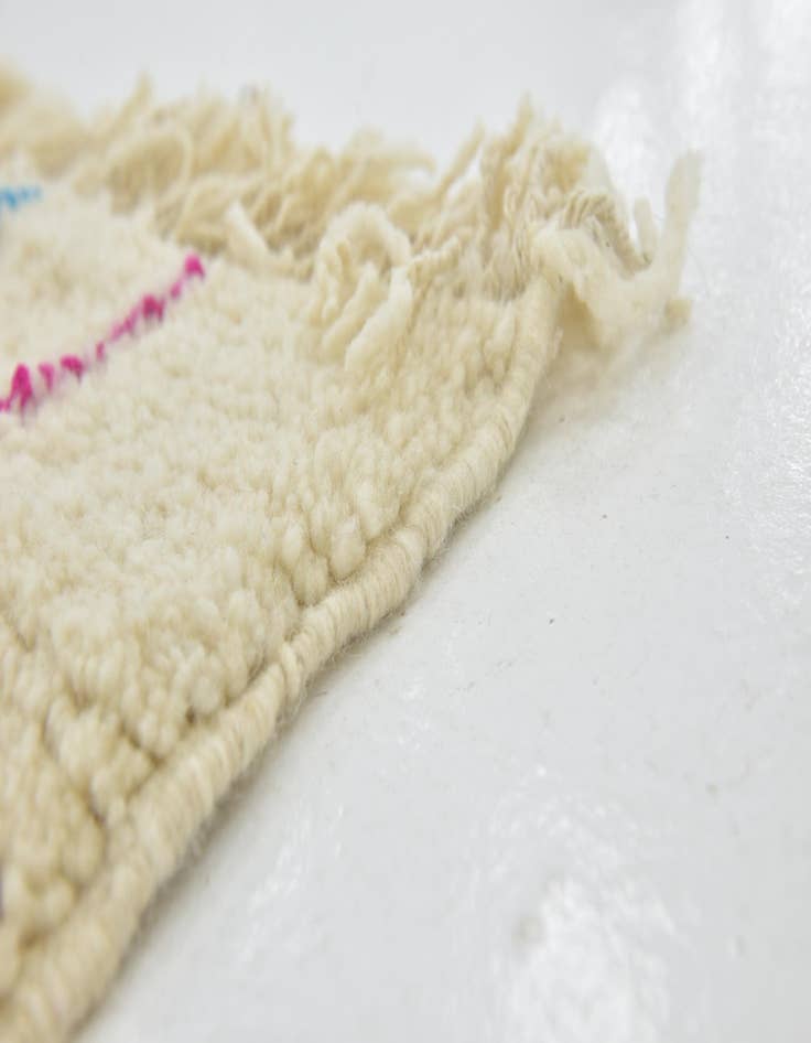 Detail image of  5' x 8'  Hand Knotted Moroccan Wool Rug