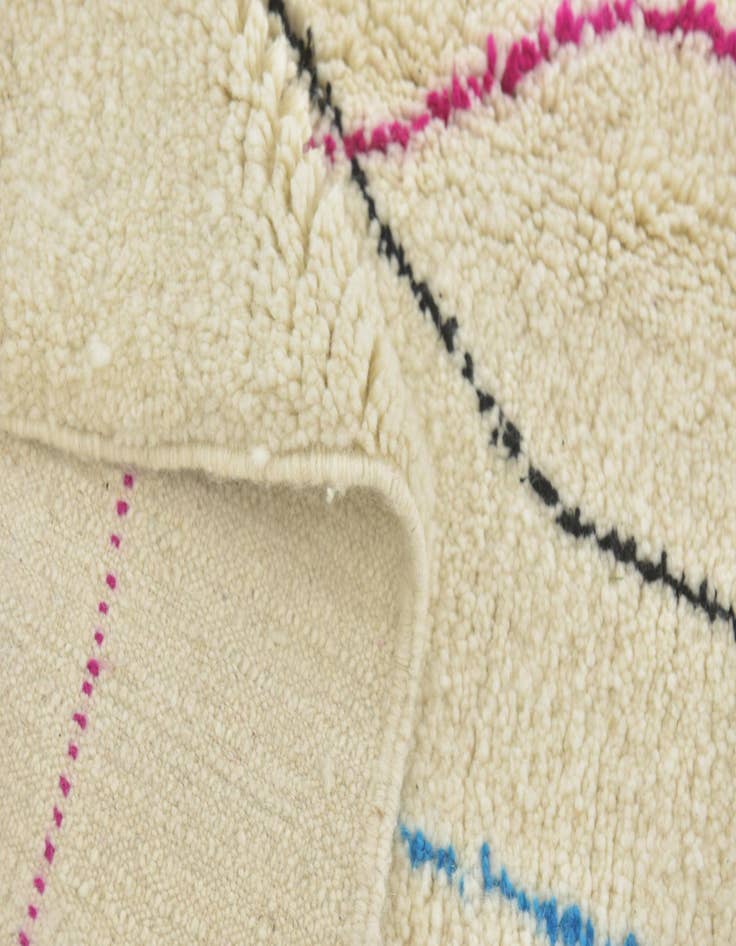 Detail image of  5' x 8'  Hand Knotted Moroccan Wool Rug