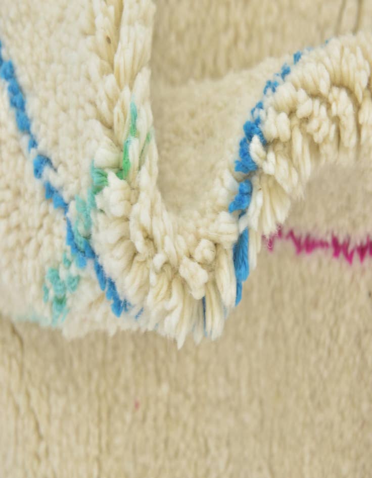 Detail image of  5' x 8'  Hand Knotted Moroccan Wool Rug