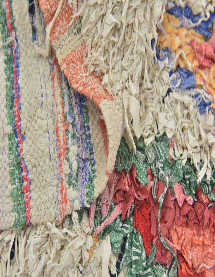 Detail image of  5' x 8'  Hand Knotted Moroccan Wool Rug