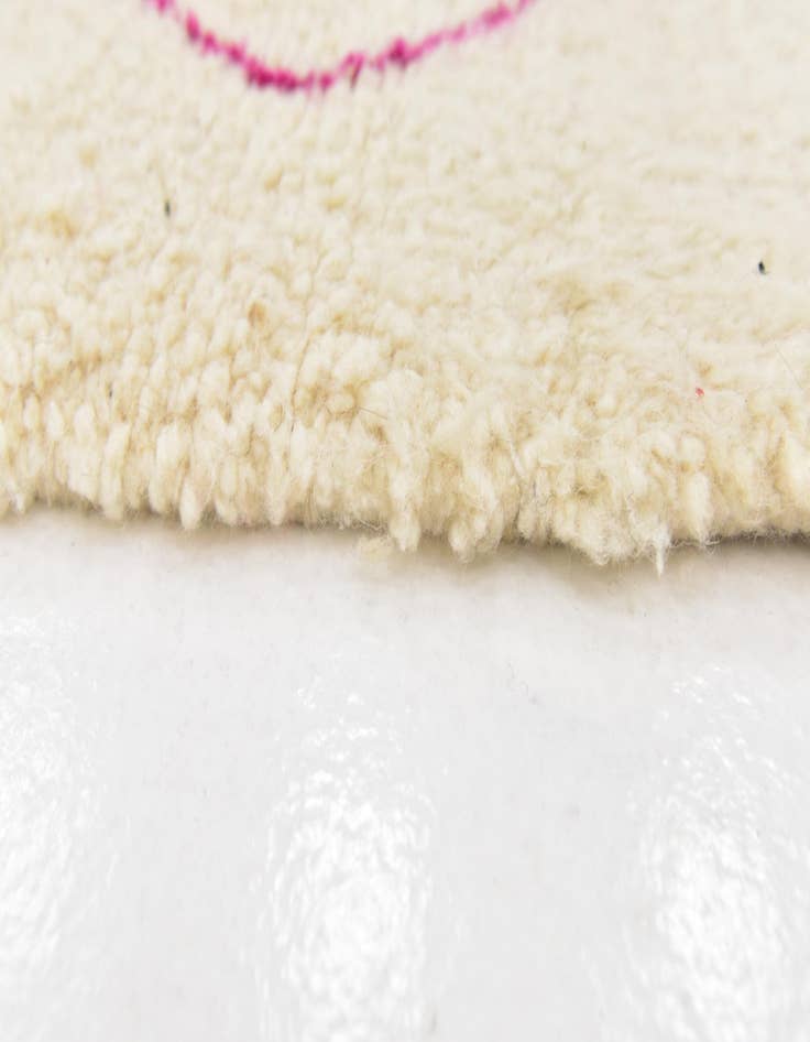 Detail image of  3' 5 x 4' 7  Hand Knotted Moroccan Wool Rug