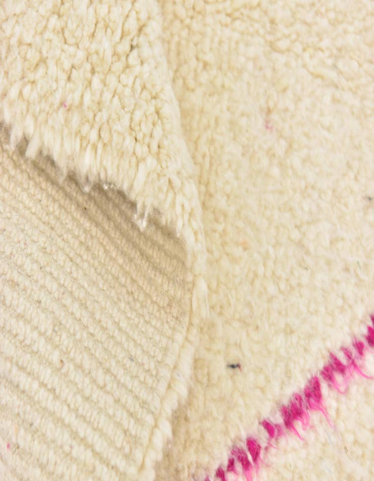 Detail image of  3' 5 x 4' 7  Hand Knotted Moroccan Wool Rug