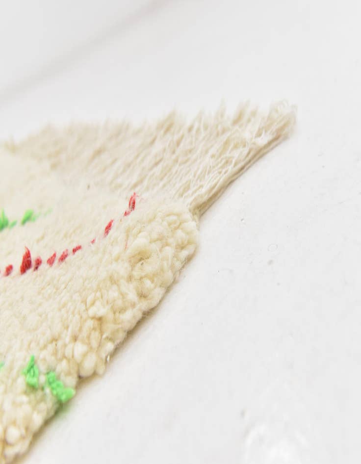 Detail image of  3' 2 x 4' 10  Hand Knotted Moroccan Wool Rug