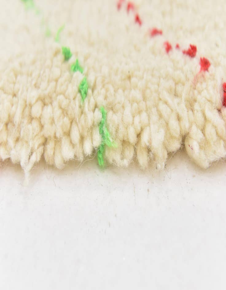 Detail image of  3' 2 x 4' 10  Hand Knotted Moroccan Wool Rug