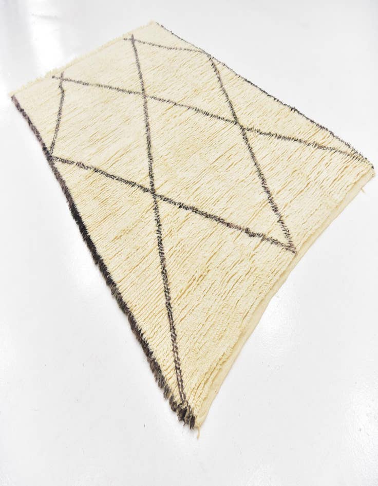 Detail image of  6' 5 x 10'  Hand Knotted Moroccan Wool Rug