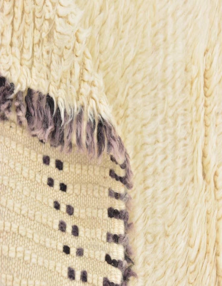 Detail image of  6' 5 x 10'  Hand Knotted Moroccan Wool Rug