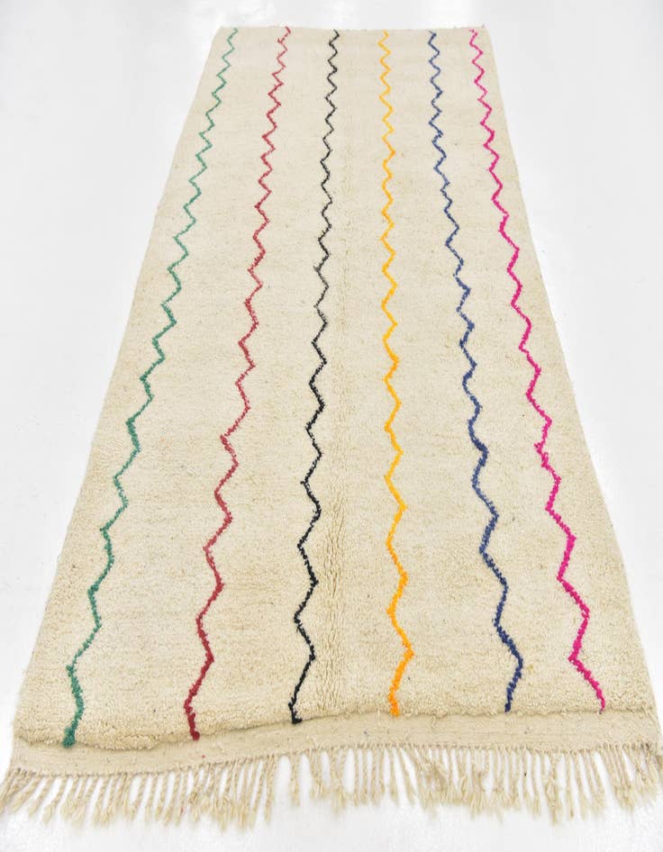 Detail image of  5' 2 x 8' 5  Hand Knotted Moroccan Wool Rug