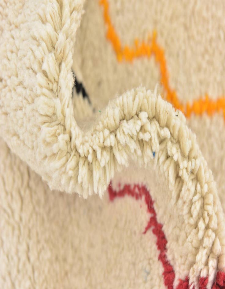 Detail image of  5' 2 x 8' 5  Hand Knotted Moroccan Wool Rug