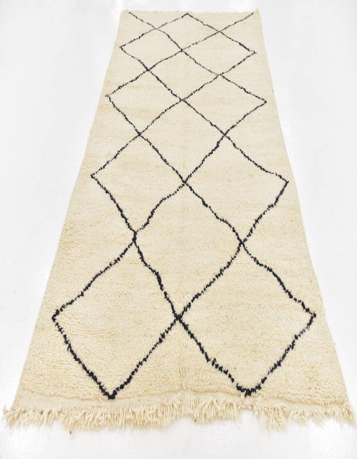 Detail image of  4' 10 x 8' 3  Hand Knotted Moroccan Wool Rug