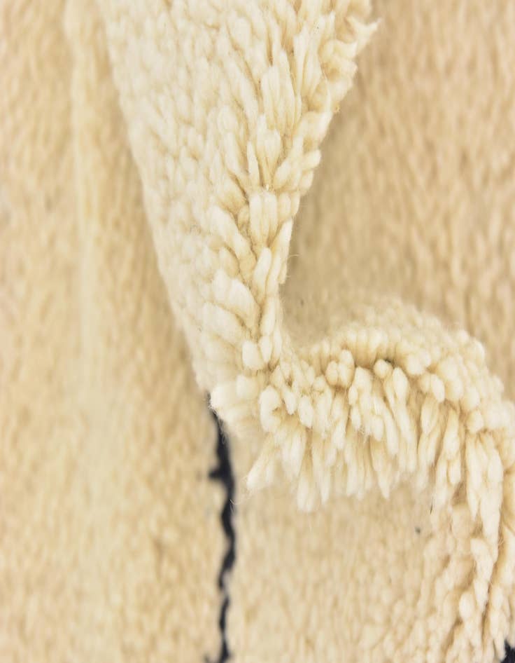 Detail image of  4' 10 x 8' 3  Hand Knotted Moroccan Wool Rug