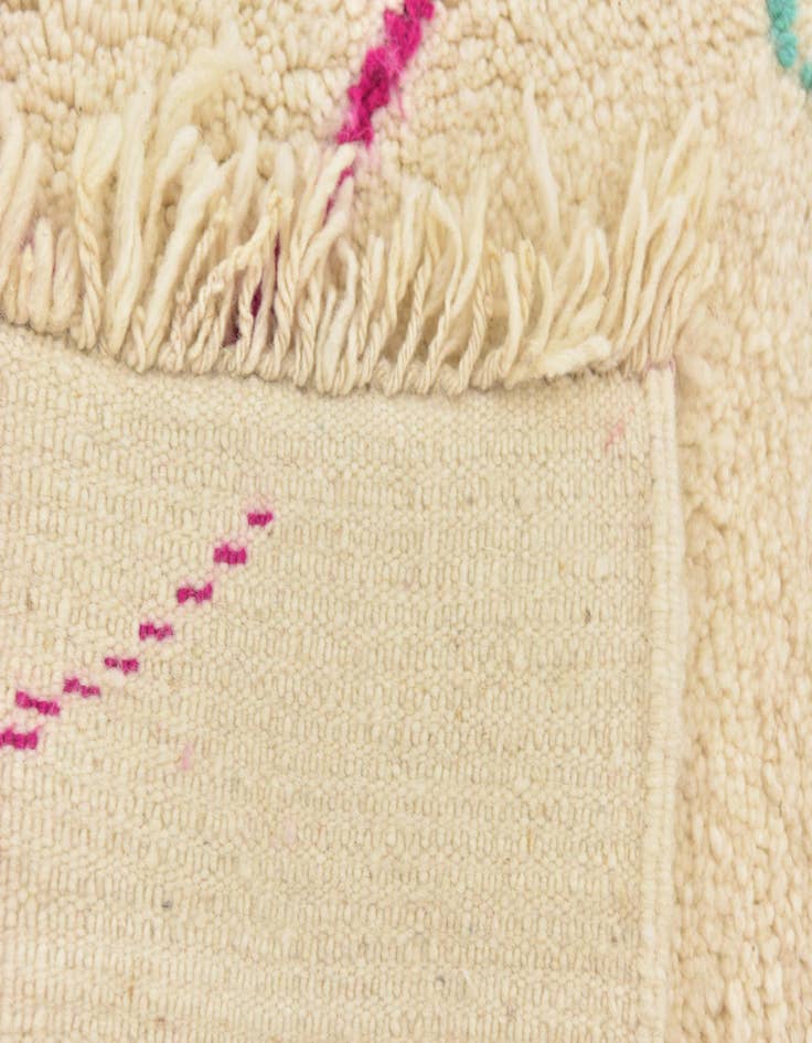 Detail image of  4' 10 x 8' 5  Hand Knotted Moroccan Wool Rug