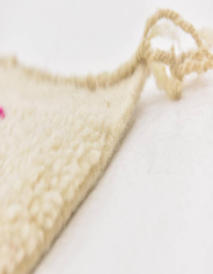 Detail image of  4' 10 x 8' 5  Hand Knotted Moroccan Wool Rug