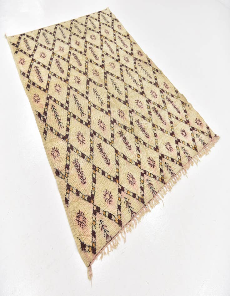 Detail image of  5' 7 x 7' 2  Hand Knotted Moroccan Wool Rug