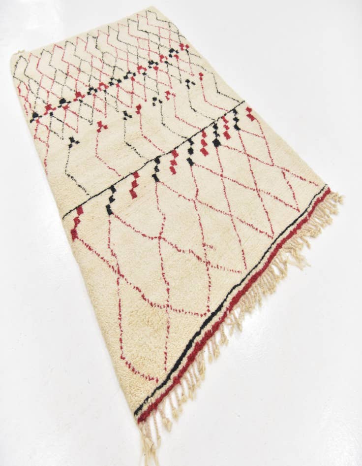 Detail image of  5' 2 x 7' 4  Hand Knotted Moroccan Wool Rug