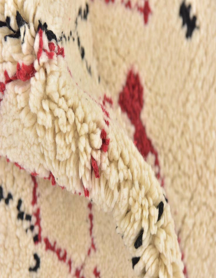 Detail image of  5' 2 x 7' 4  Hand Knotted Moroccan Wool Rug
