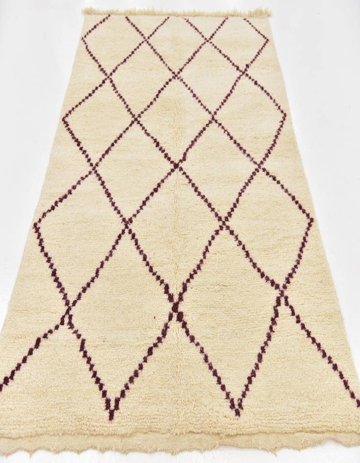 Detail image of  5' 2 x 7' 4  Hand Knotted Moroccan Wool Rug