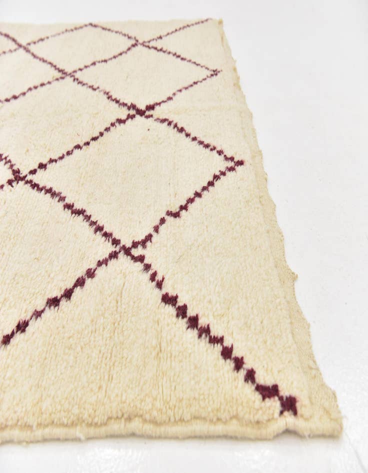 Detail image of  5' 2 x 7' 4  Hand Knotted Moroccan Wool Rug