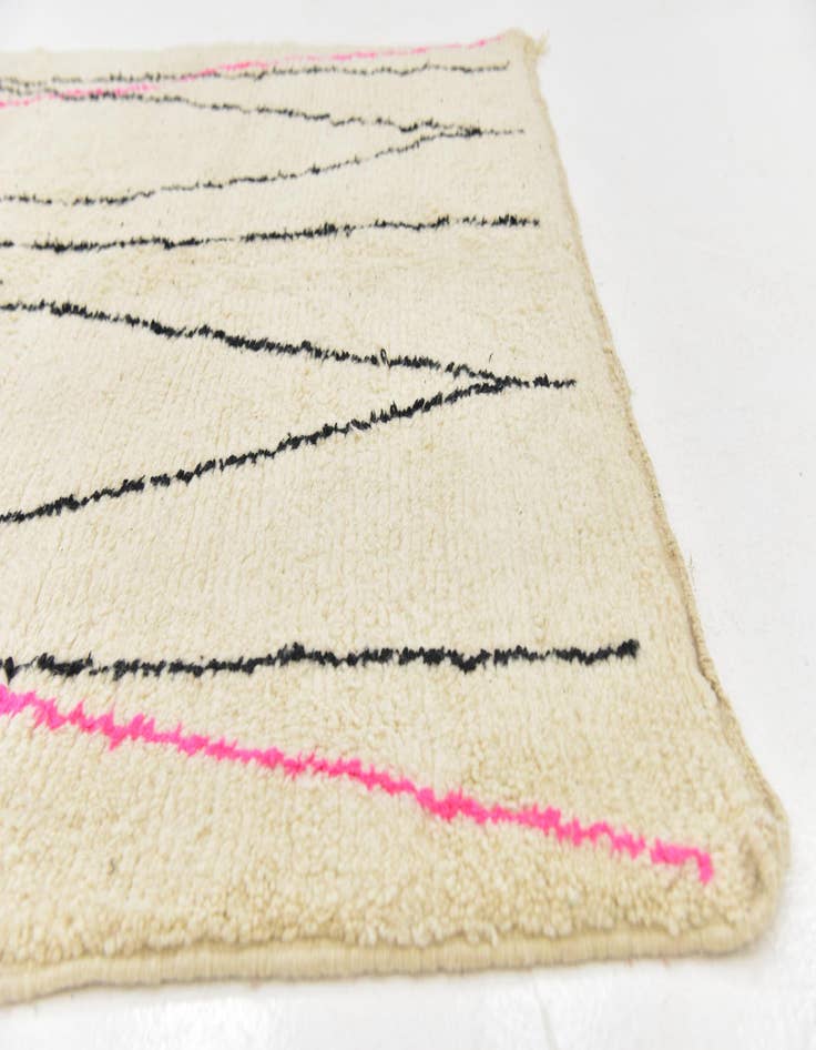 Detail image of  5' x 8'  Hand Knotted Moroccan Wool Rug