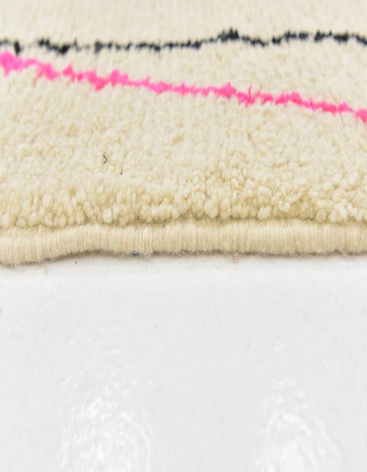 Detail image of  5' x 8'  Hand Knotted Moroccan Wool Rug