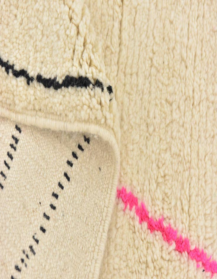 Detail image of  5' x 8'  Hand Knotted Moroccan Wool Rug