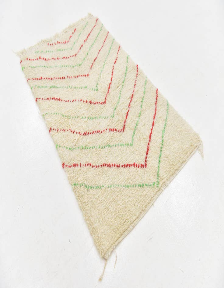 Detail image of  3' x 5'  Hand Knotted Moroccan Wool Rug