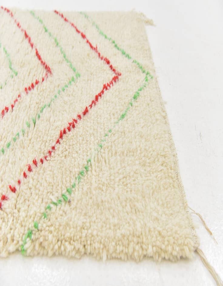 Detail image of  3' x 5'  Hand Knotted Moroccan Wool Rug