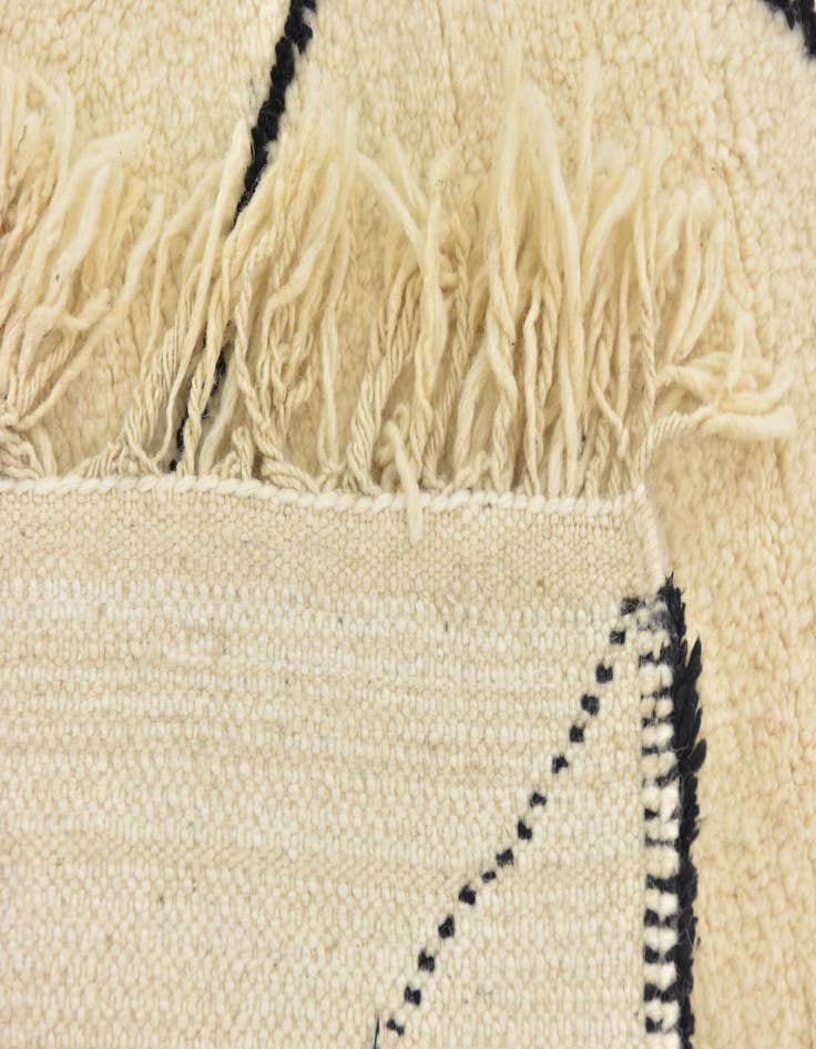 Detail image of  6' 8 x 9' 10  Hand Knotted Moroccan Wool Rug