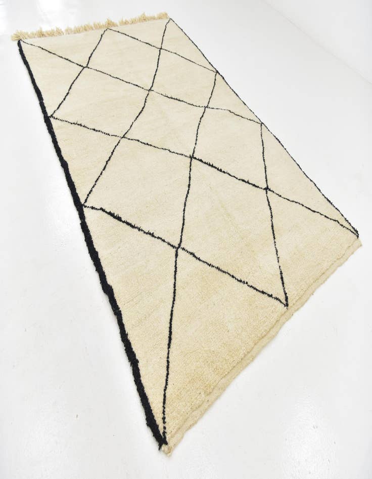 Detail image of  6' 8 x 9' 10  Hand Knotted Moroccan Wool Rug