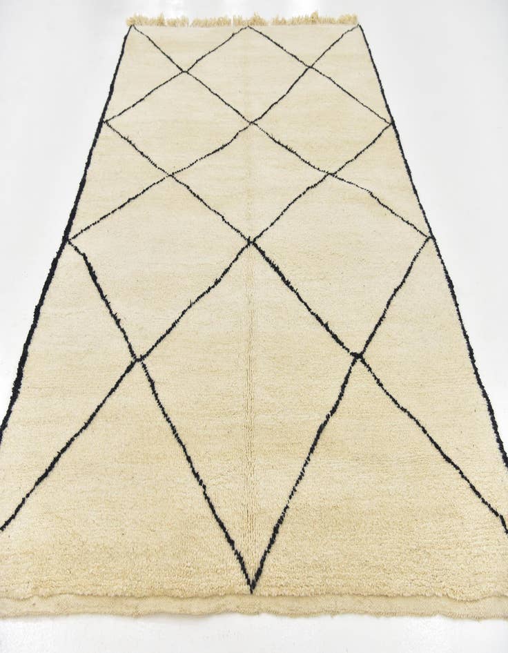 Detail image of  6' 8 x 9' 10  Hand Knotted Moroccan Wool Rug